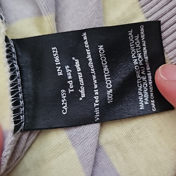 Ted Baker brand sz 4/Large striped crewneck pullover sweater - Picture 3 of 5